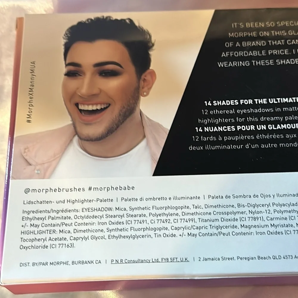 Morphe X Manny Mia Glam Palette Eyeshadow + Highlighter Palette Eyeshadow.